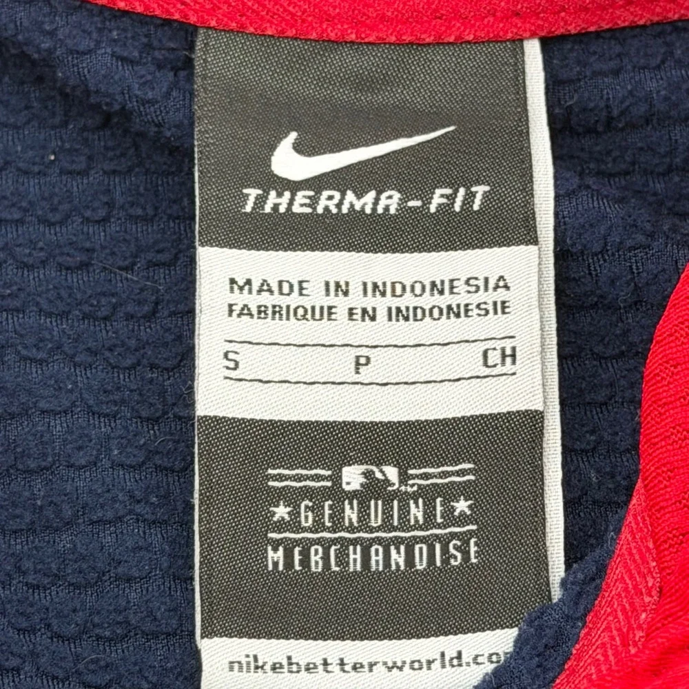 Nike Pullover Mens S Navy St. Louis Cardinals Therma-FIT 1/4 Zip Waffle Knit Top